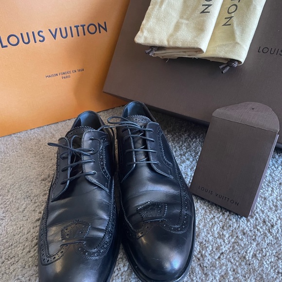PRICE DROP 🚨 Mens Louis Vuitton Derby Shoes in Black, Size 7 - Picture 3 of 12